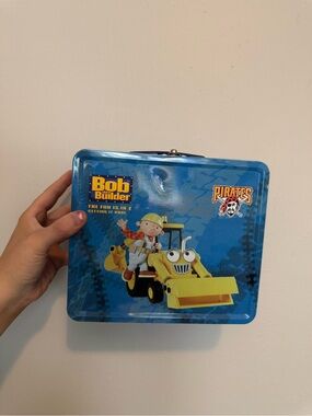 Bob the Builder Blue Tin Lunchbox - Kids Toy Storage